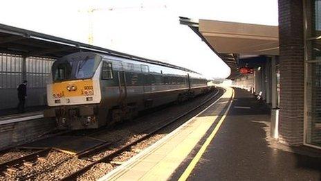 Enterprise train at Newry station