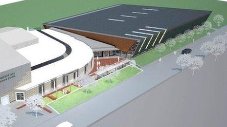 The design for the new pool building at Blackbird Leys