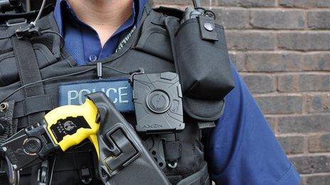 Body camera worn by Met Police