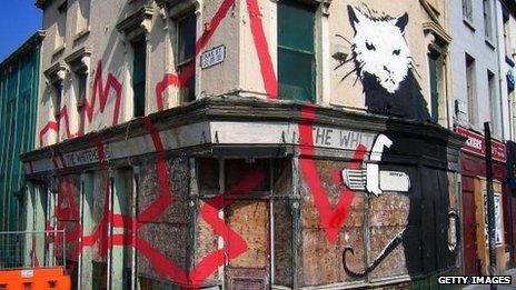 Banksy rat mural