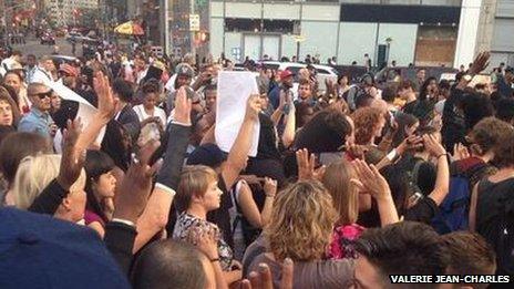 Gathering for Mike Brown in NYC