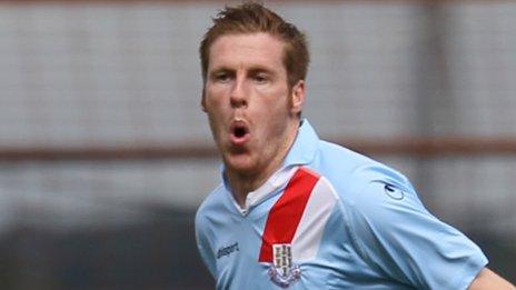 Darren Boyce scored Ballymena's third in the 3-2 win over Portadown