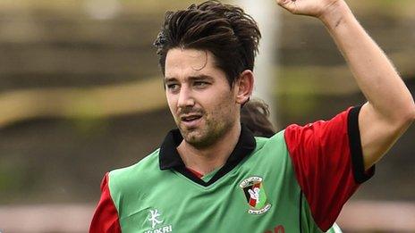 Glentoran striker Curtis Allen