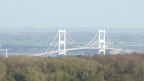 The old Severn Bridge