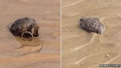 Two grenades found on a beach in Dovercourt in July