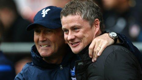 Tony Pulis and Ole Gunnar Solskjaer