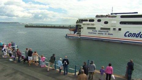 Condor ferry sailing out of Weymouth