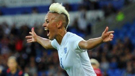 Lianne Sanderson scores