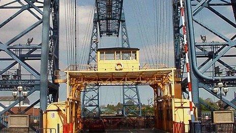 Transporter bridge in Middlesbrough