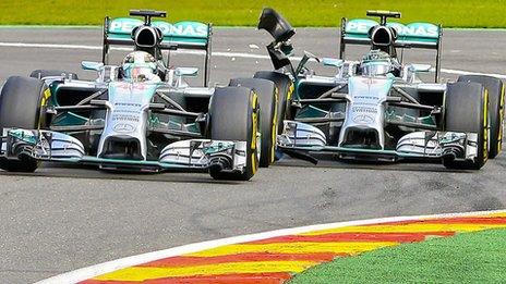 Nico Rosberg and Lewis Hamilton