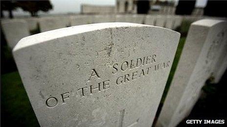 Grave of a WW1 soldier