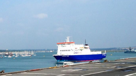 Condor Clipper sets sail from Portsmouth.