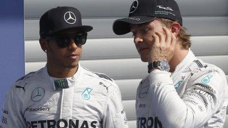 Nico Rosberg and Lewis Hamilton