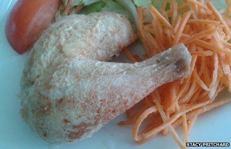 Chicken with salad