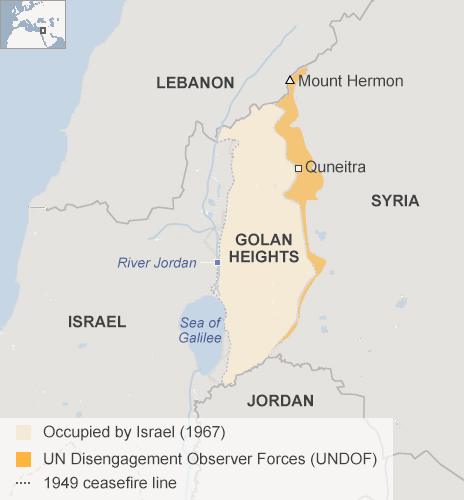 Map of Golan Heights