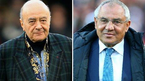 Mohamed Al Fayed (left) and Shahid Khan