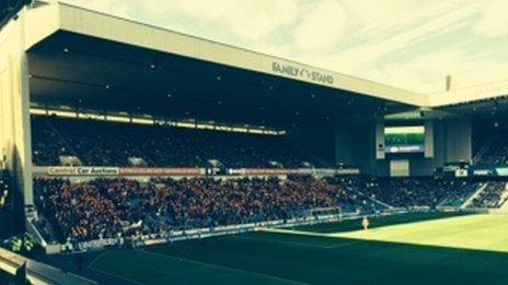 Fans protest at Ibrox