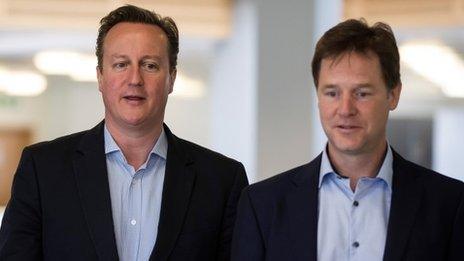 David Cameron and Nick Clegg