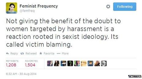 Anita Sarkeesian tweet