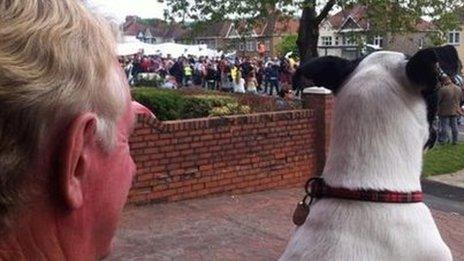 Ray and Scrappy enjoying the protest