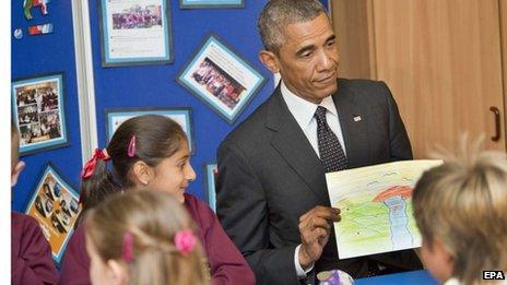 Barack Obama at school