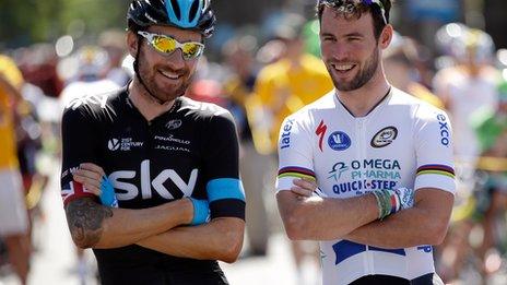 Sir Bradley Wiggins and Mark Cavendish