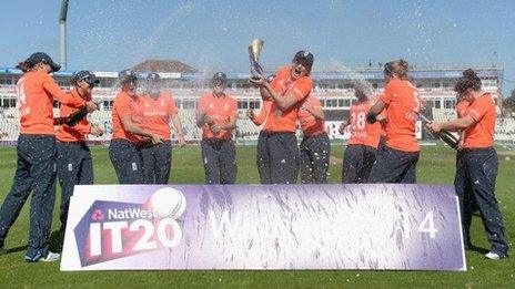 England women celebrate