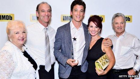 Miles Teller and family