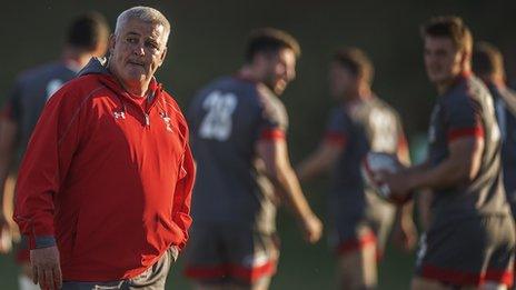 Warren Gatland oversees training