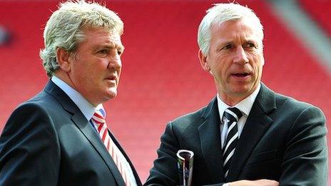 Hull manager Steve Bruce (left) and Newcastle boss Alan Pardew