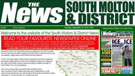 South Molton and District News website