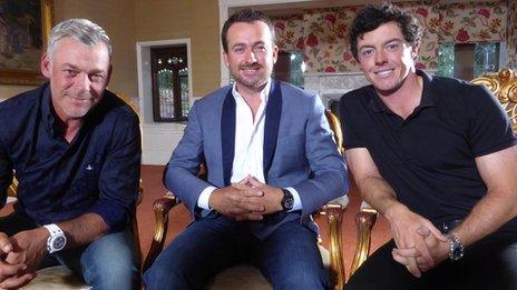 NI major winners Darren Clarke, Graeme McDowell and Rory McIlroy