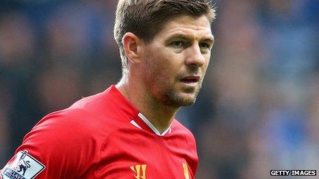 Liverpool midfielder Steven Gerrard