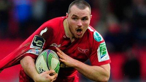 Ken Owens in action for the Scarlets