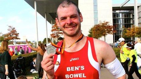 Ben Ashworth with his medal