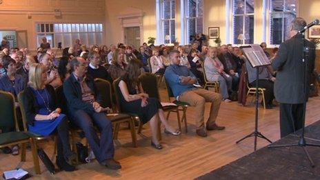 Vigil held at Eccles Town Hall for Alan Henning