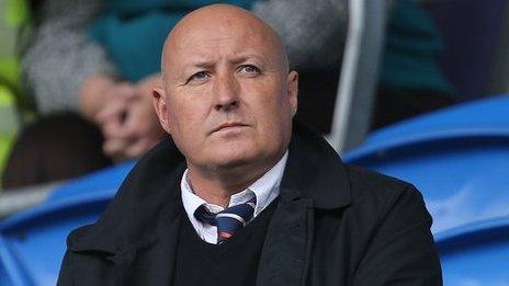 Prospective new Bluebirds boss Russell Slade was at Cardiff City Stadium for the Sheffield Wednesday game