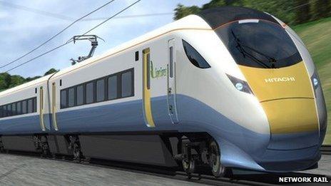 Electric train - artist's impression