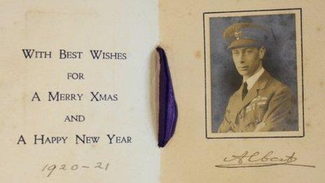 Prince Albert sent Admiral Tait a Christmas card in 1916