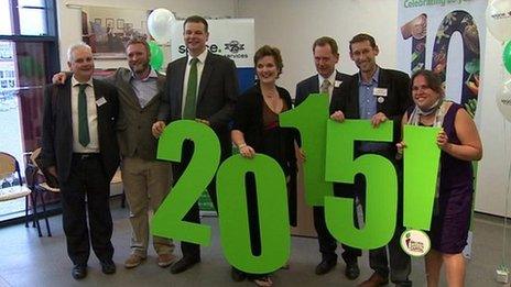 Supporters celebrating winning the European Green Capital award