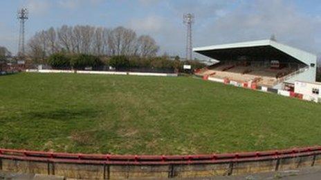 General views of Elgoods Brewery Arena, former home of Kettering Town FC