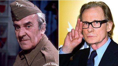 John Le Mesurier (left) and Bill Nighy