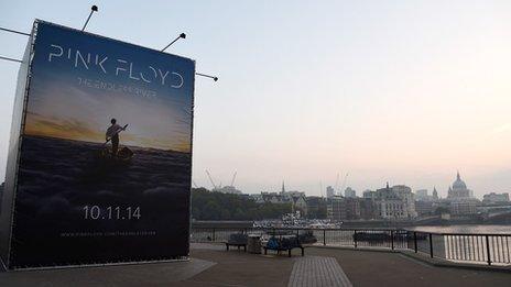 Pink Floyd reveal album details and artwork for new album The Endless River on London's South Bank