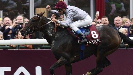 Treve winning the Arc