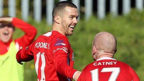 Martin Donnelly was on target for Cliftonville