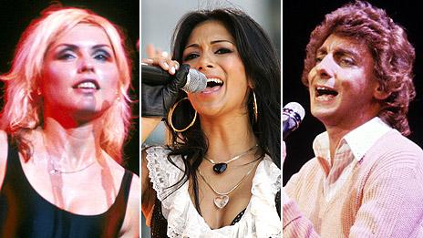 Deborah Harry, Nicole Scherzinger and Barry Manilow