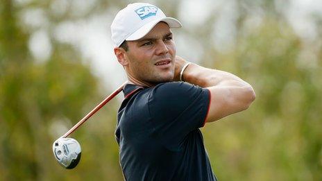 Martin Kaymer hits a drive at the Port Royal Course in Bermuda