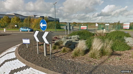 Roundabout on Vanguard Way, Shrewsbury