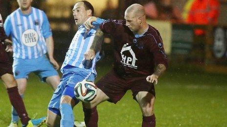 John Boyle and Stephen O'Flynn in action at Milltown