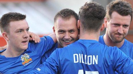 Glenavon celebrated a 4-1 win away to Crusaders